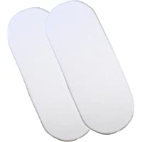 BabyPrem Bebé 2 Sábanas Bajeras de Algodón Moisés Cuna Capazo 77 x 38 cm 2 BLANCO